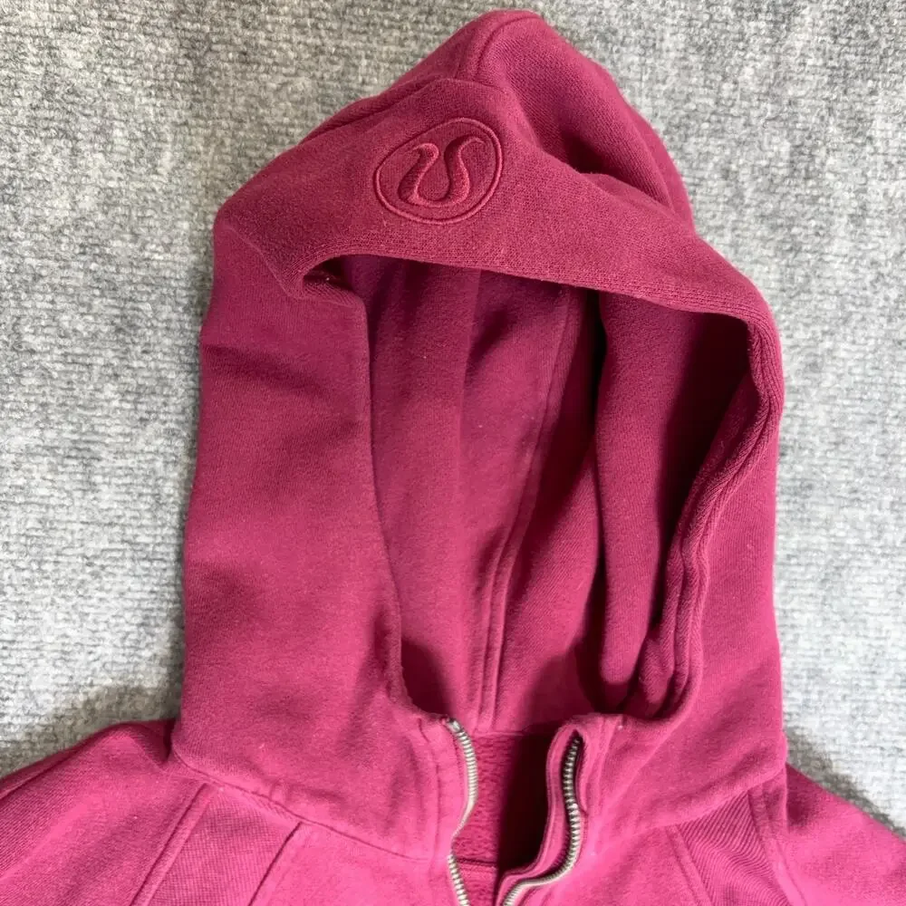 Lululemon Oversized Scuba Full Zip Hoodie Sweatshirt Pomegranate Red Size S/XS